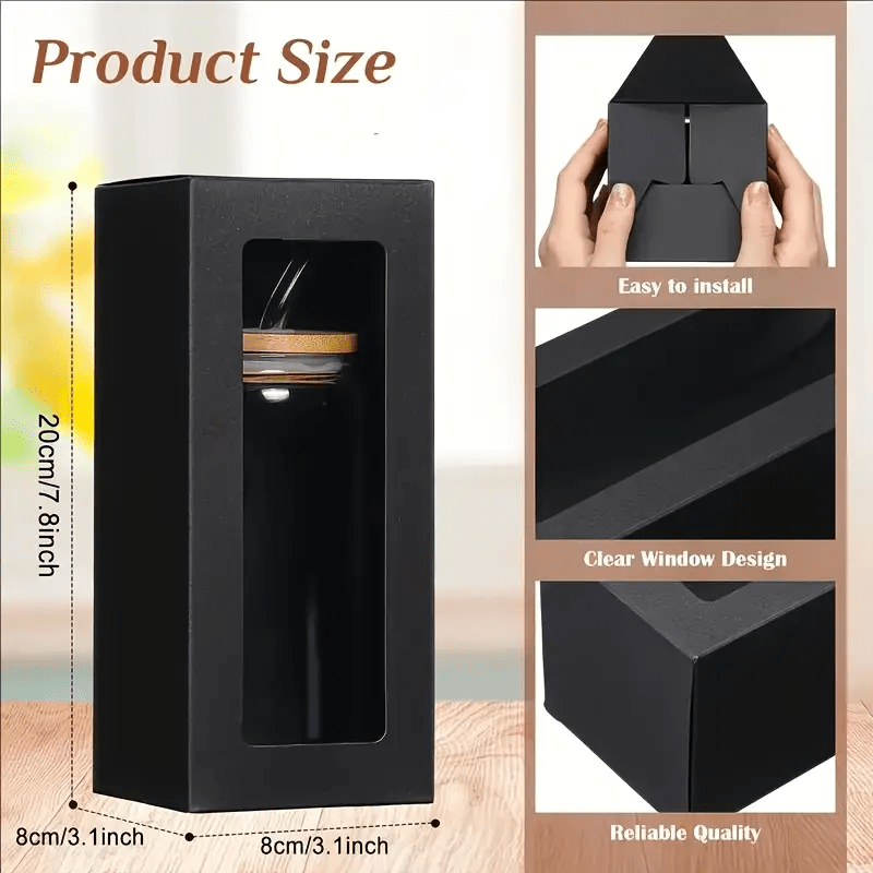 Example of a black gift box for a glass tumbler