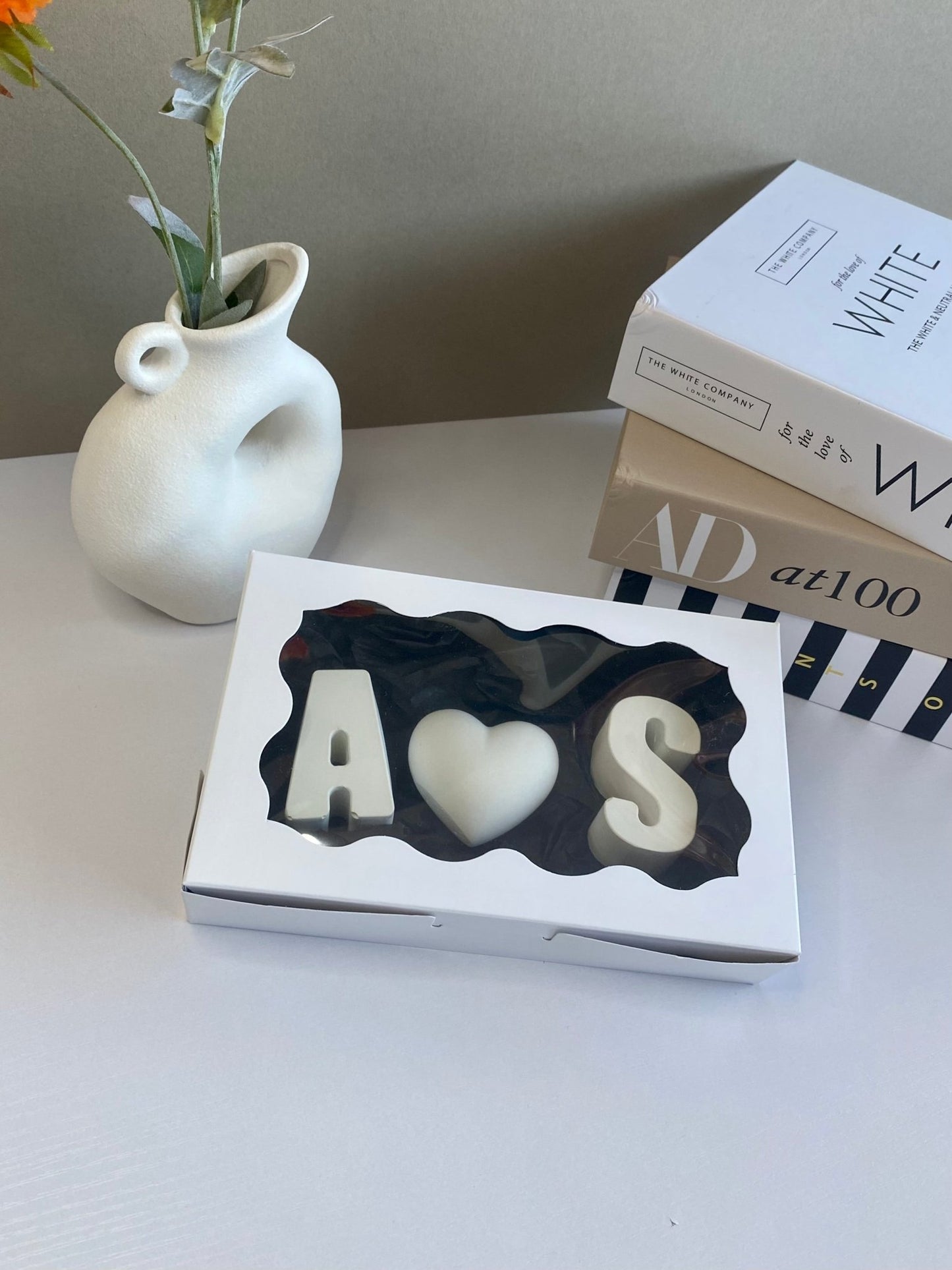 Personalized Copper Concrete Letters with Heart – 7th Anniversary Gift - Urban.Picks