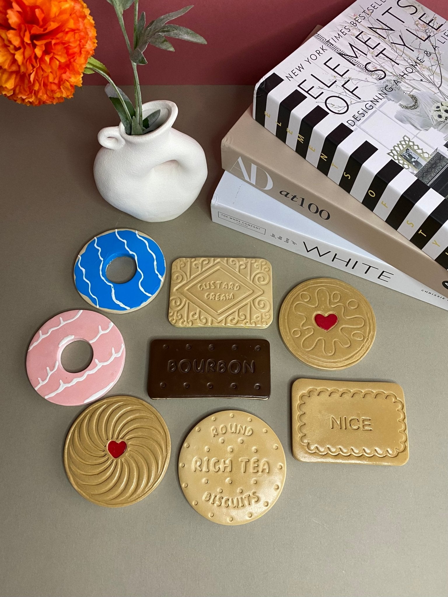 Handmade Biscuit Coasters: British Tea Lover Gift - Urban.Picks