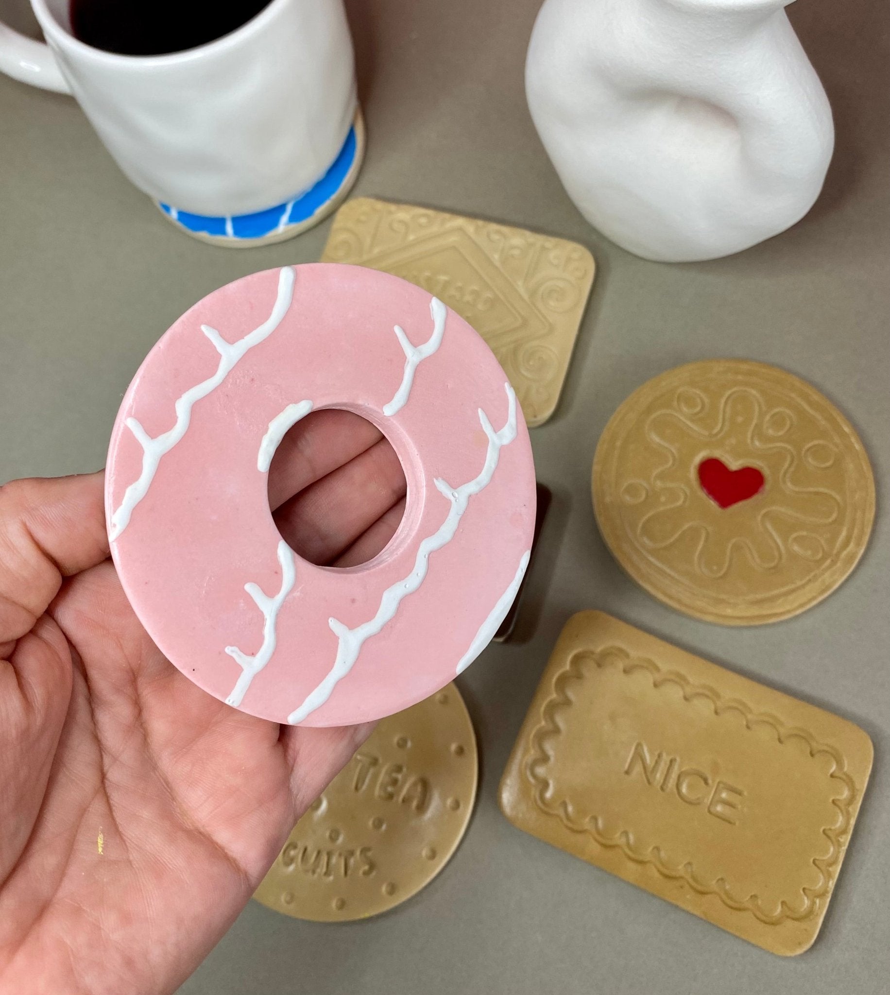 Handmade Biscuit Coasters: British Tea Lover Gift - Urban.Picks