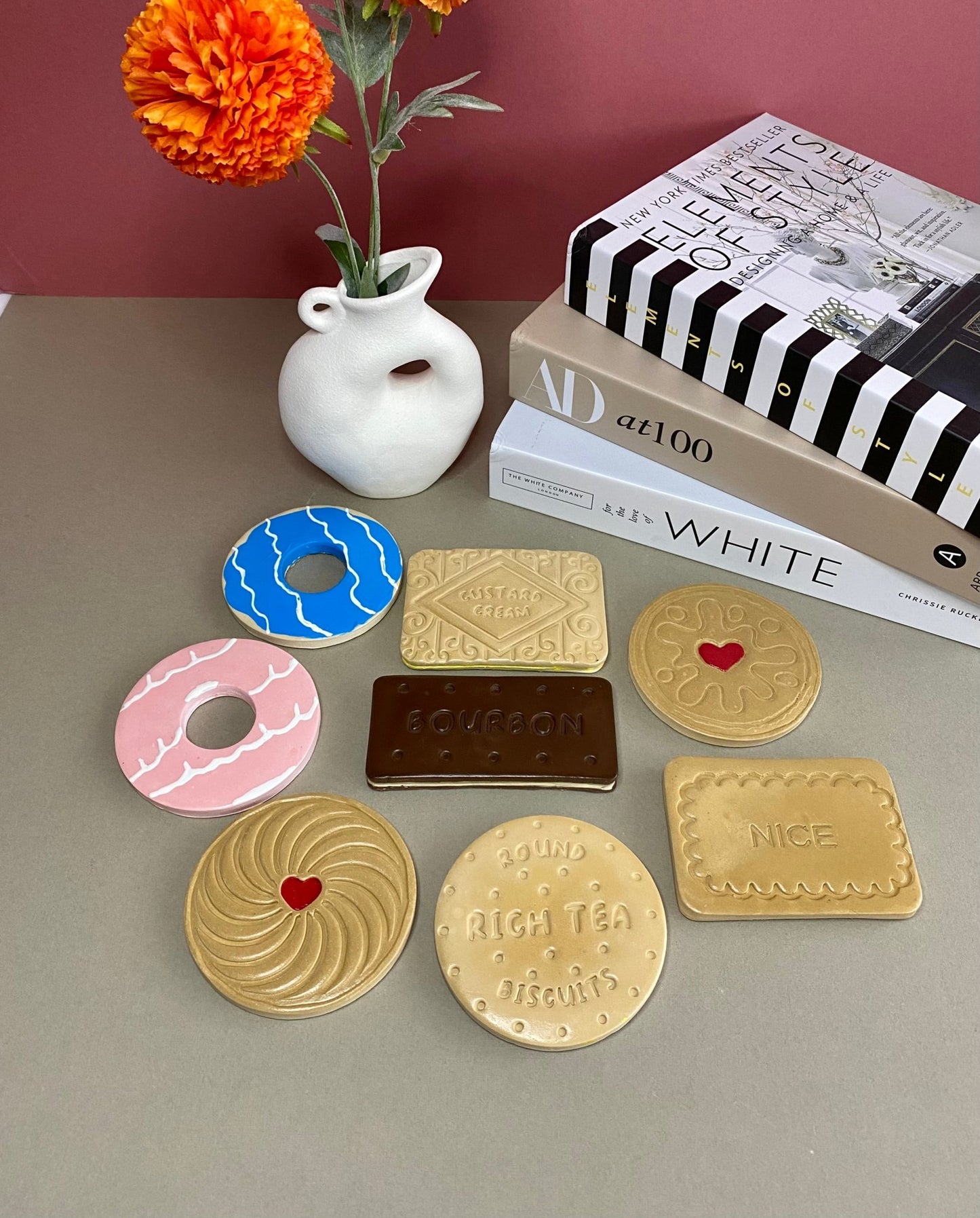 Handmade Biscuit Coasters: British Tea Lover Gift - Urban.Picks