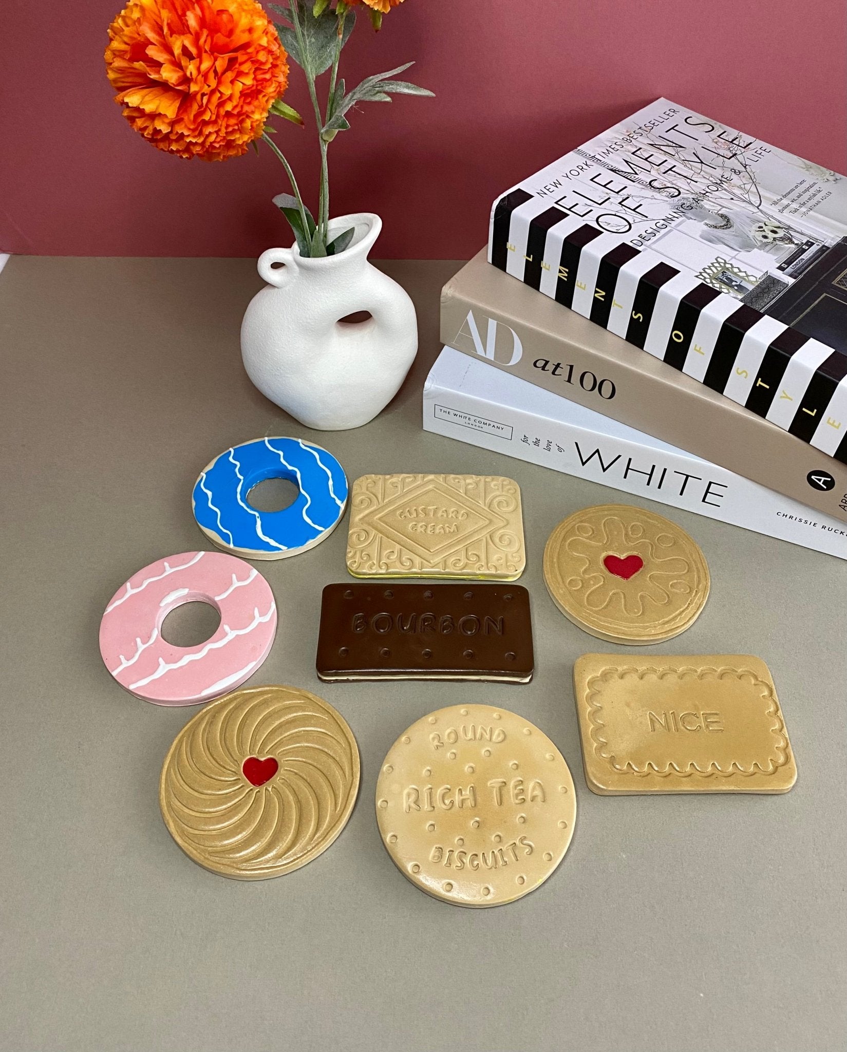 Handmade Biscuit Coasters: British Tea Lover Gift - Urban.Picks