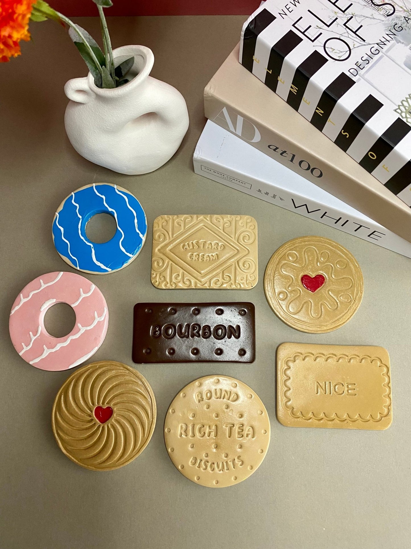 Handmade Biscuit Coasters: British Tea Lover Gift - Urban.Picks