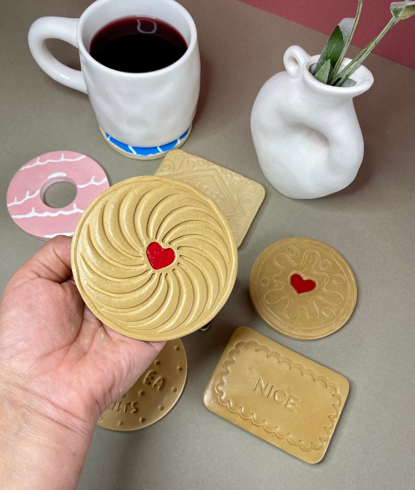 Handmade Biscuit Coasters: British Tea Lover Gift - Urban.Picks