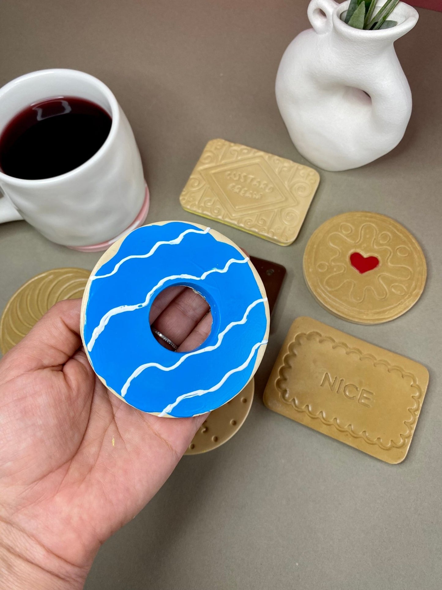Handmade Biscuit Coasters: British Tea Lover Gift - Urban.Picks