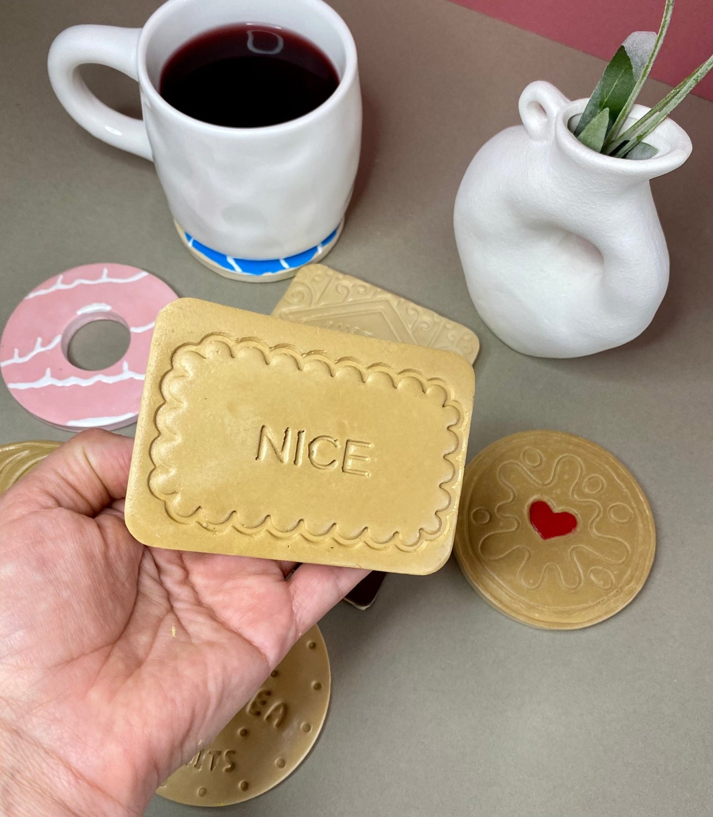 Handmade Biscuit Coasters: British Tea Lover Gift - Urban.Picks