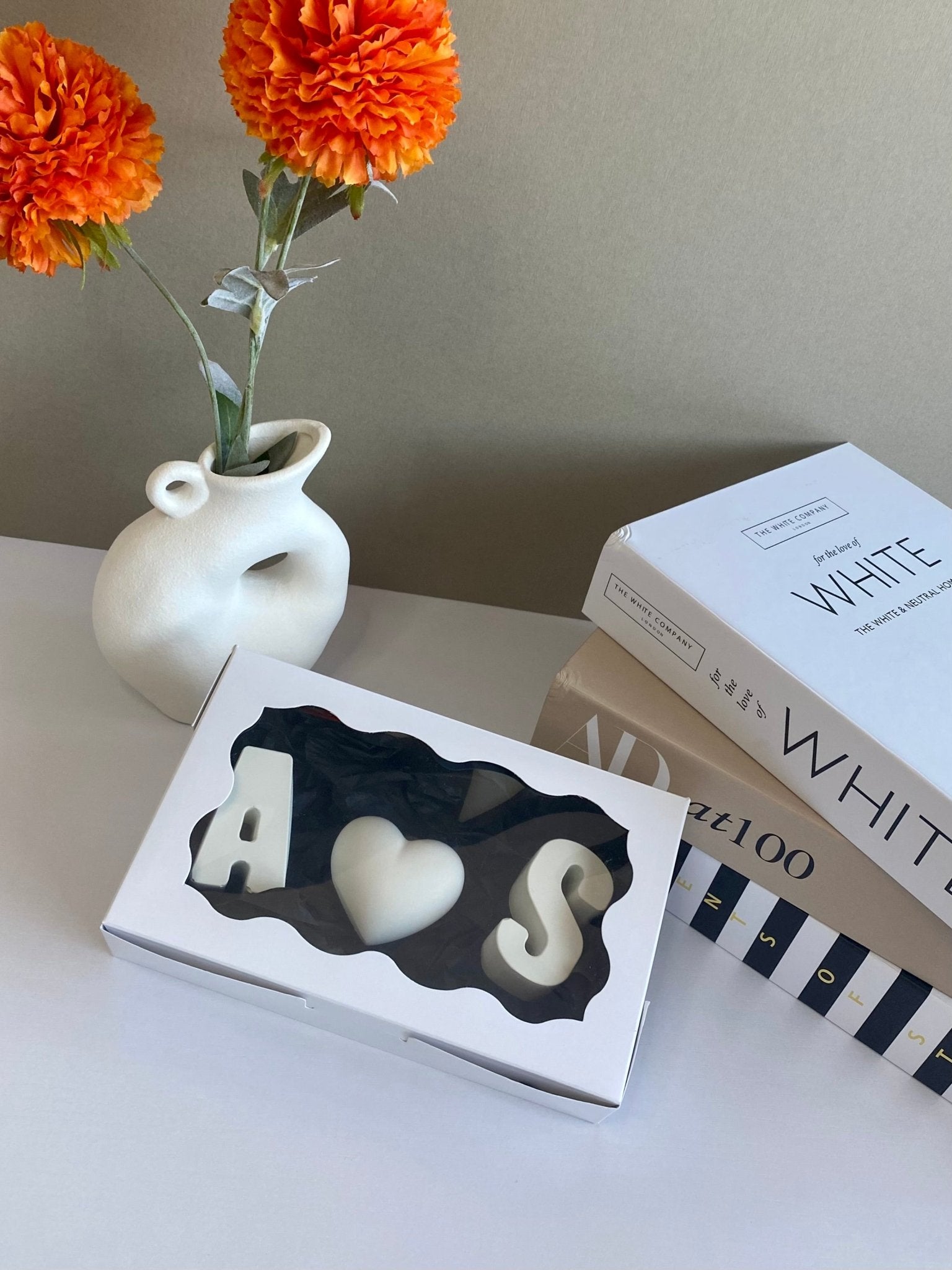 Personalized Copper Concrete Letters with Heart – 7th Anniversary Gift - Urban.Picks