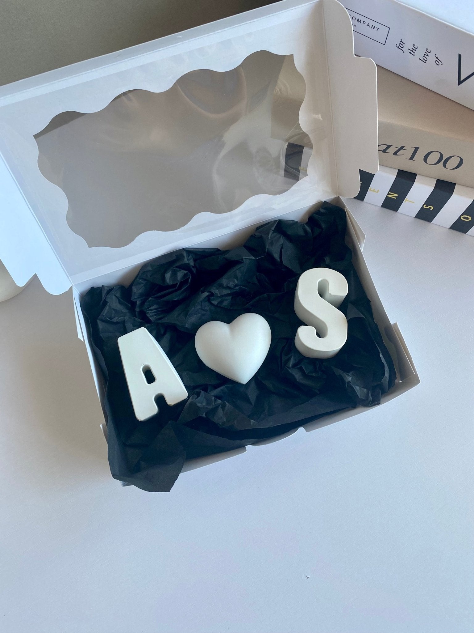 Personalized Copper Concrete Letters with Heart – 7th Anniversary Gift - Urban.Picks