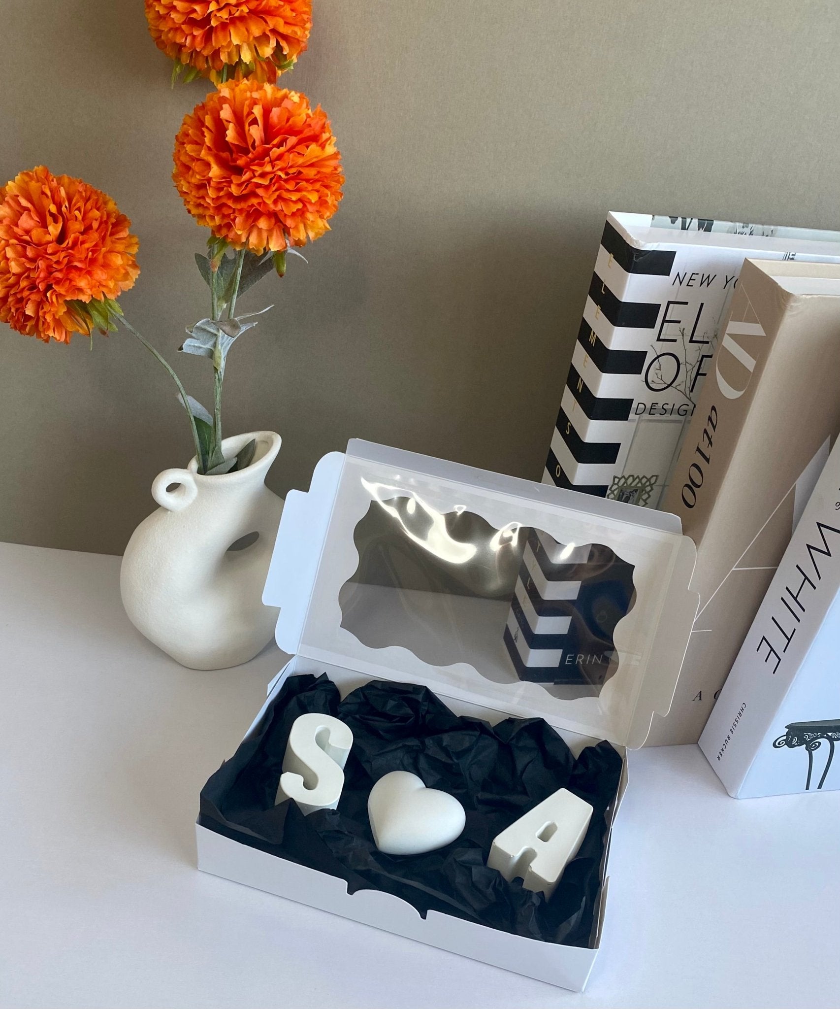 Personalized Copper Concrete Letters with Heart – 7th Anniversary Gift - Urban.Picks