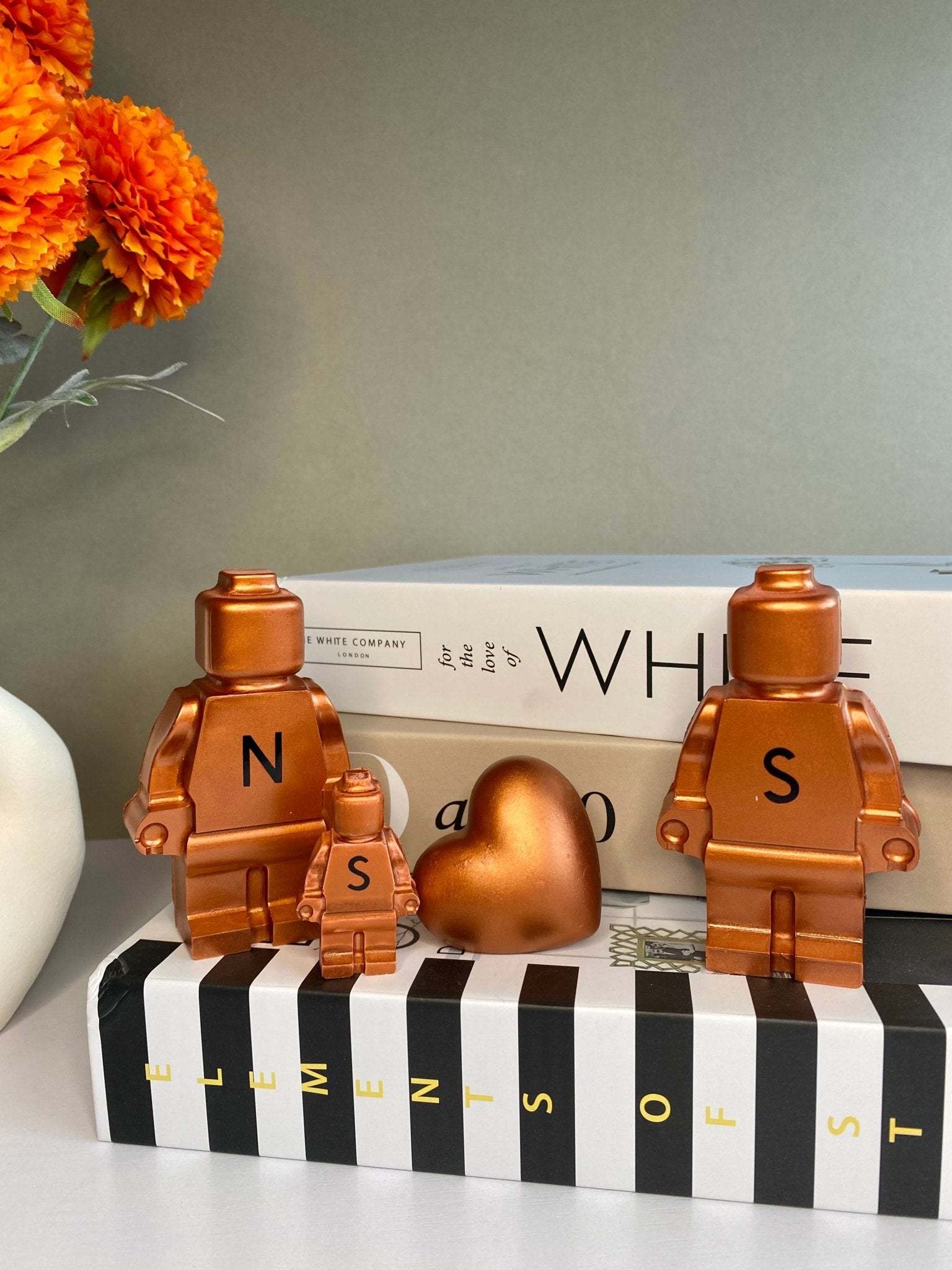 Personalized Copper Concrete Robot 7th Anniversary Gift - Family Keepsake - Urban.Picks