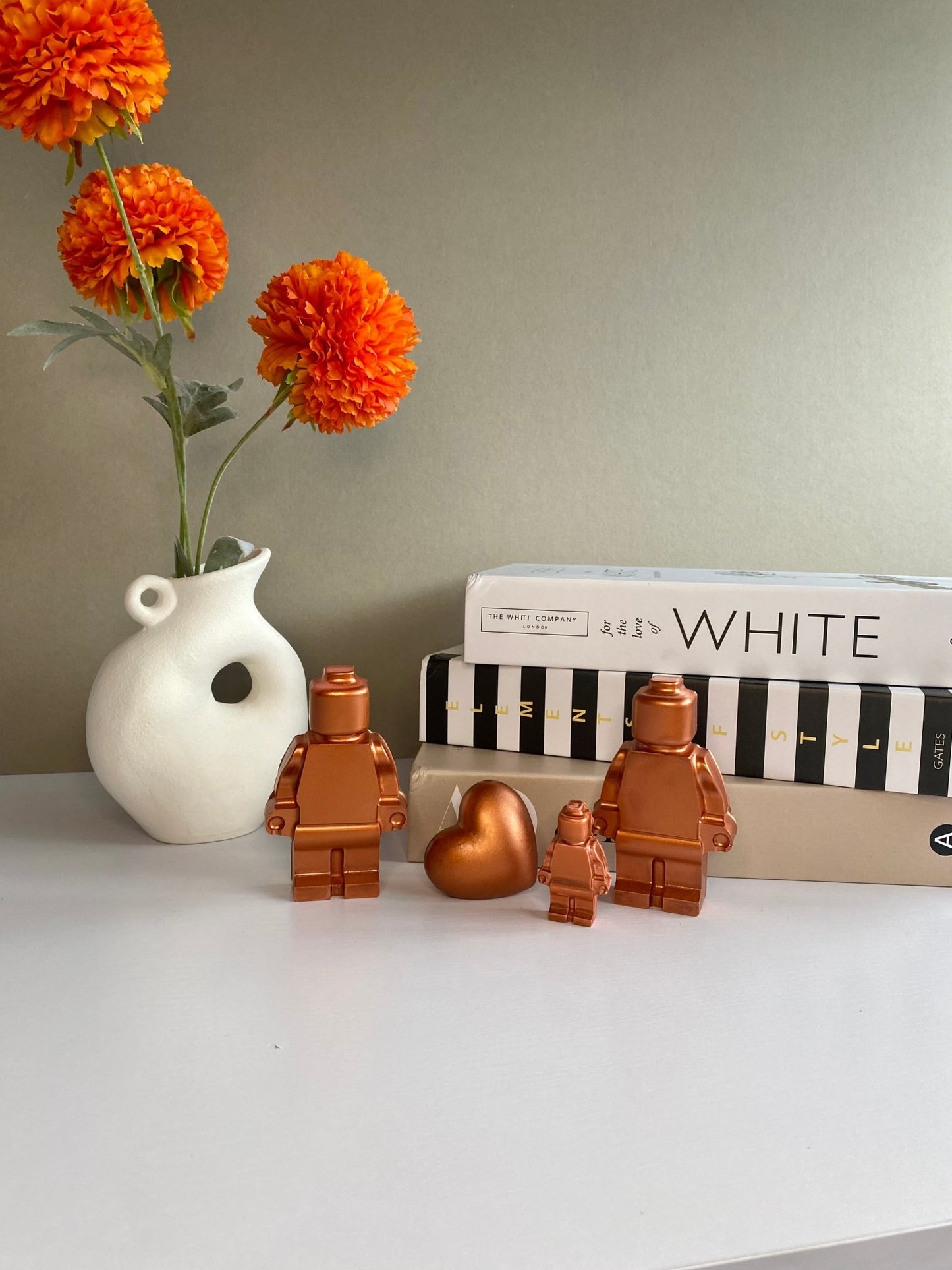 Personalized Copper Concrete Robot 7th Anniversary Gift - Family Keepsake - Urban.Picks