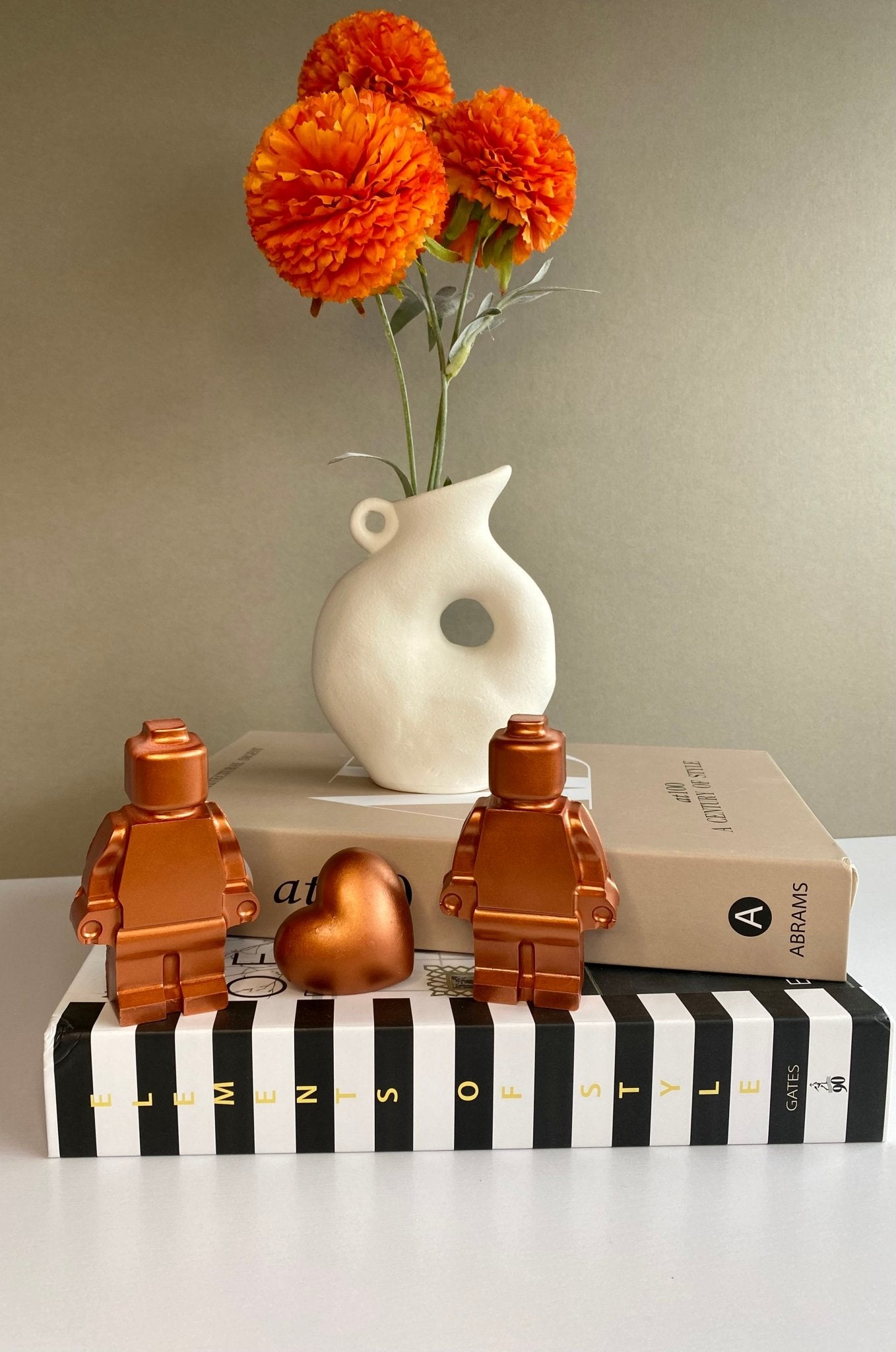 Personalized Copper Concrete Robot 7th Anniversary Gift - Family Keepsake - Urban.Picks