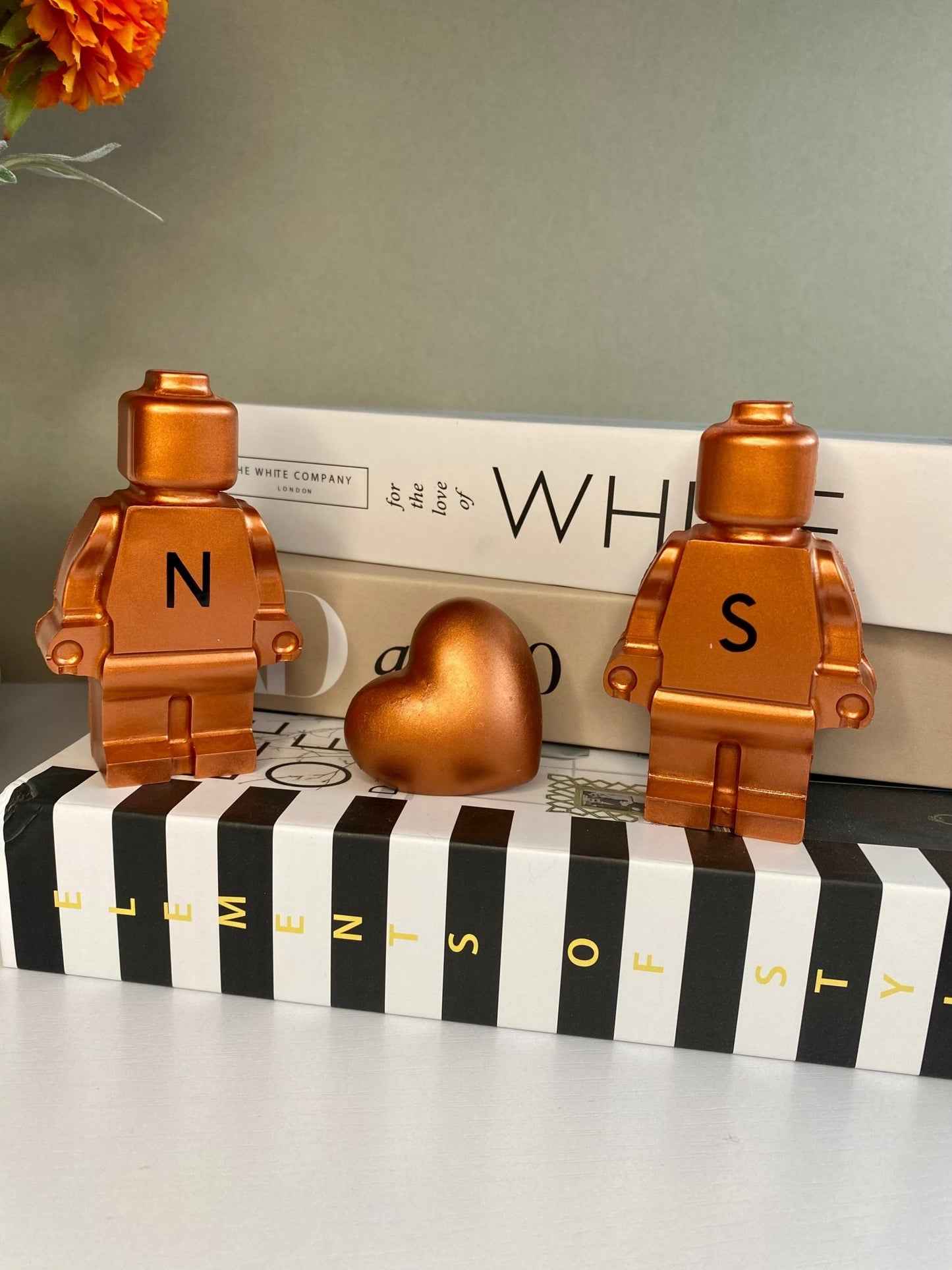 Personalized Copper Concrete Robot 7th Anniversary Gift - Family Keepsake - Urban.Picks