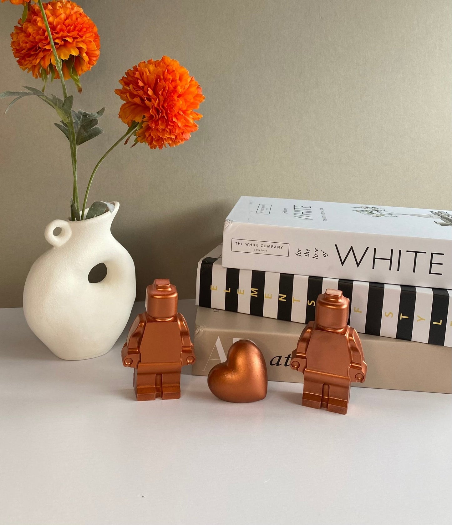 Personalized Copper Concrete Robot 7th Anniversary Gift - Family Keepsake - Urban.Picks