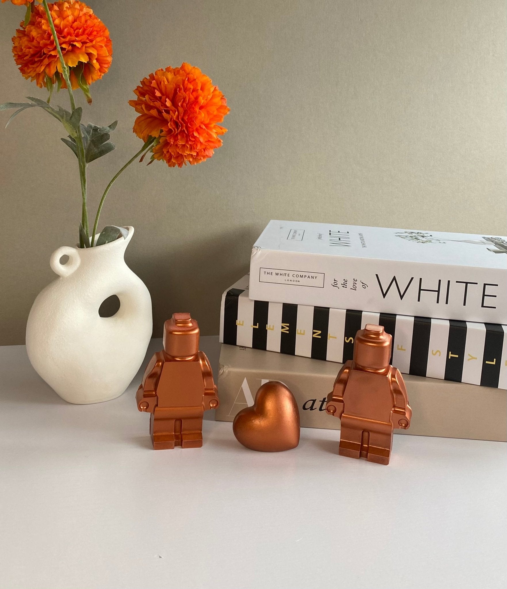 Personalized Copper Concrete Robot 7th Anniversary Gift - Family Keepsake - Urban.Picks