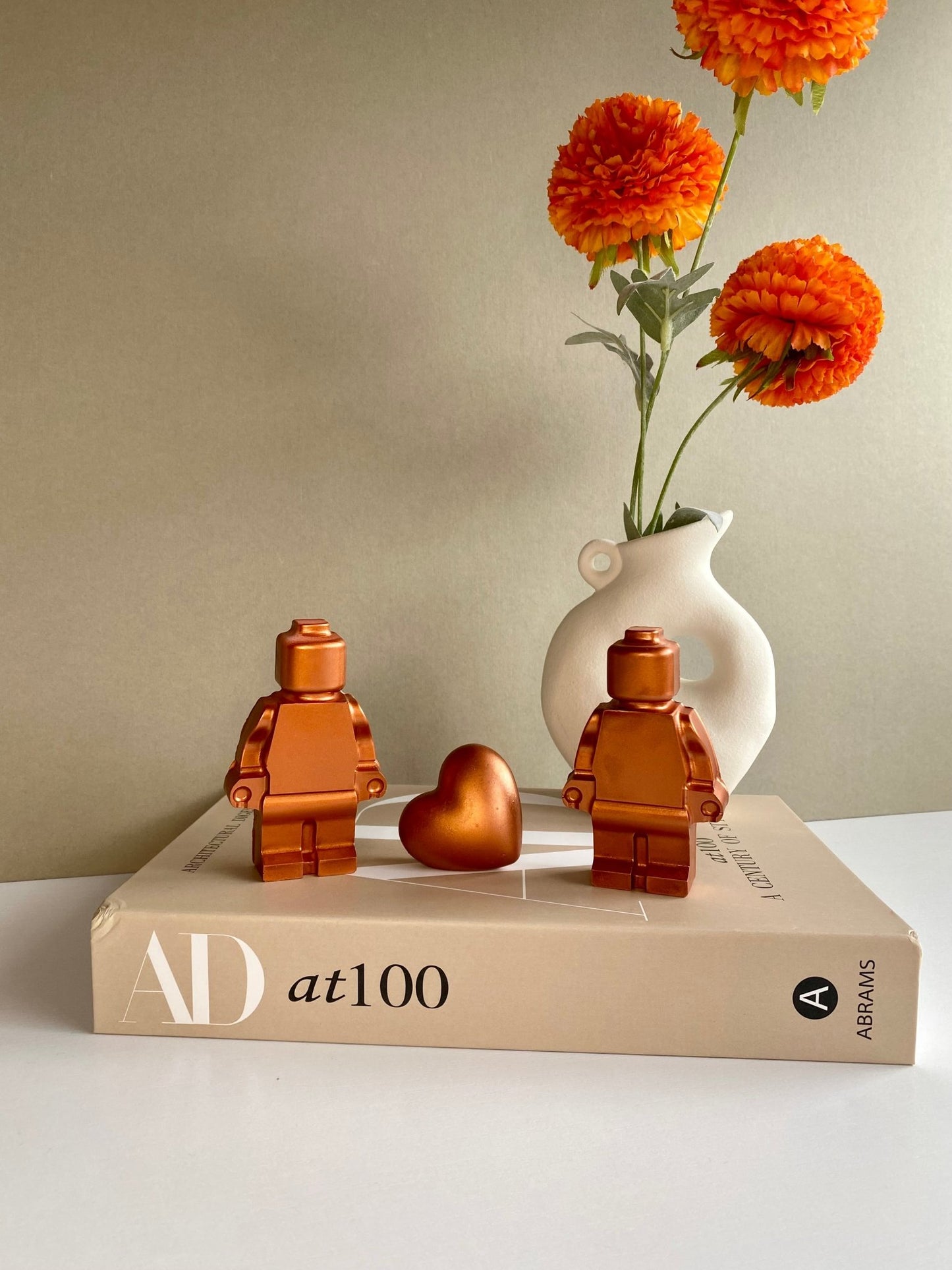 Personalized Copper Concrete Robot 7th Anniversary Gift - Family Keepsake - Urban.Picks