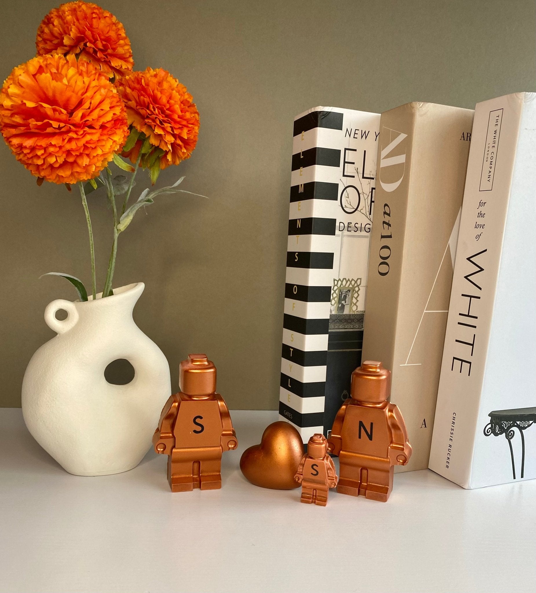 Personalized Copper Concrete Robot 7th Anniversary Gift - Family Keepsake - Urban.Picks