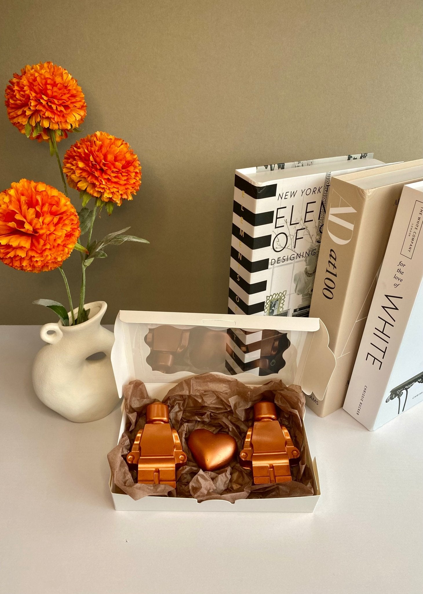 Personalized Copper Concrete Robot 7th Anniversary Gift - Family Keepsake - Urban.Picks