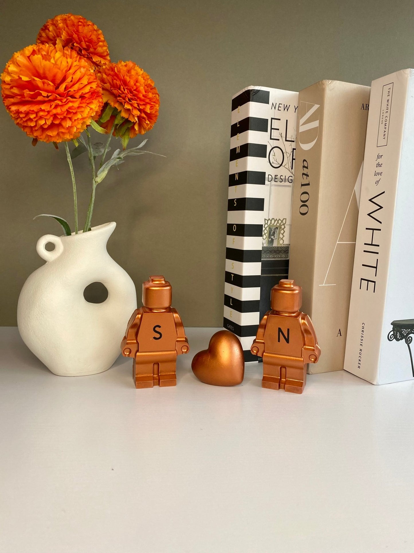 Personalized Copper Concrete Robot 7th Anniversary Gift - Family Keepsake - Urban.Picks