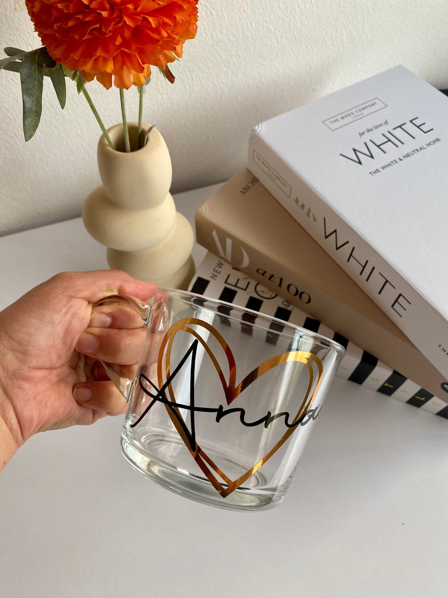 Personalized Glass Coffee & Tea Mug – Custom Latte Mug, Gift for Mom & Dad, Mother's Day, Father's Day, Birthday, Christmas, Hot Chocolate Cup for Her & Him - Urban.Picks