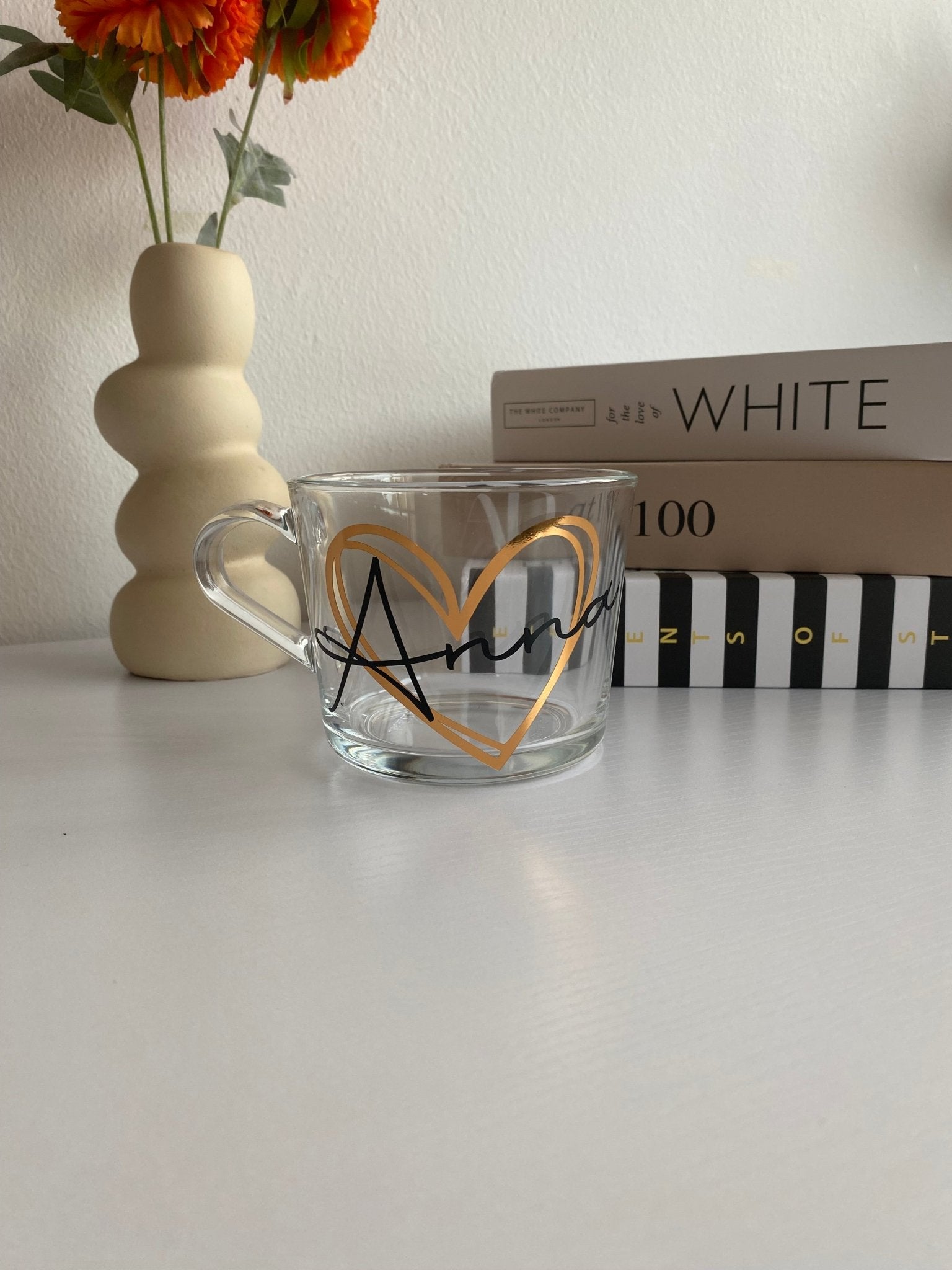 Personalized Glass Coffee & Tea Mug – Custom Latte Mug, Gift for Mom & Dad, Mother's Day, Father's Day, Birthday, Christmas, Hot Chocolate Cup for Her & Him - Urban.Picks